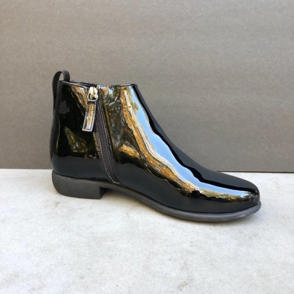AEROSOLES Spencer Boot Black faux patent leather ankle bootie size 7M NEW - Picture 8 of 8